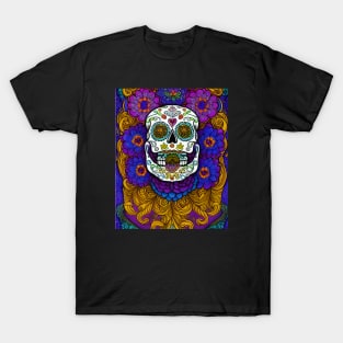 Captivating Sugar Skull Art T-Shirt